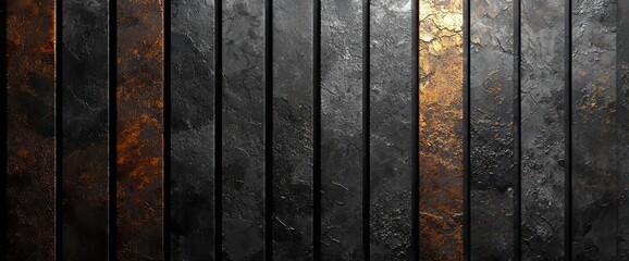 Corrugated black paper featuring horizontal lines