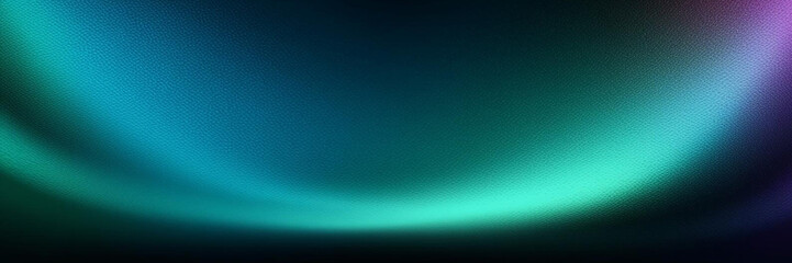 Modern Abstract Gradient Background &ndash; Black, Dark Blue, Green, Teal, Mint & Turquoise with Neon Glow & Metallic Effect