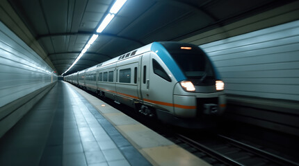 Fototapeta premium train in motion blur