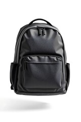 Fototapeta premium Stylish Black Leather Backpack for Everyday Use