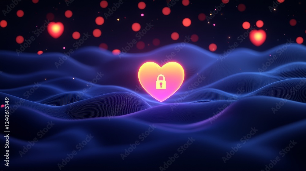 Poster cybersecurity and data protection involve securing internet networks, protecting business and financ