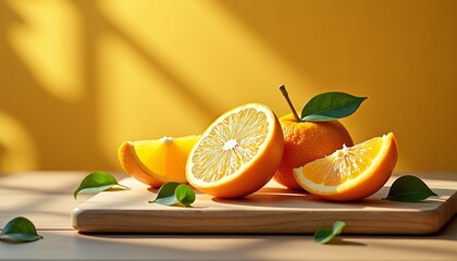 Vibrant Orange Slices Under Sunlight