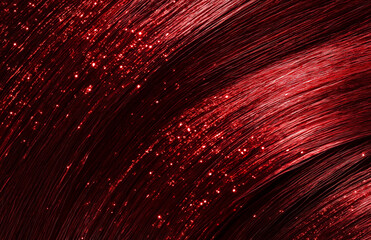 A shimmering red glitter background featuring a texture of sparkling red sequins, creating a radiant and glossy effect with a rich, vibrant shine.