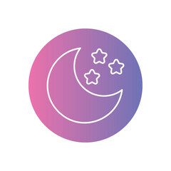 Eid Moon icon vector stock illustration