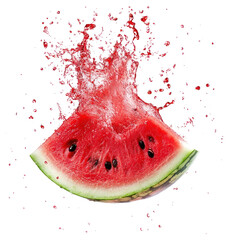 PNG Exploding piece of watermelon background fruit white.