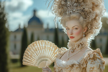 18世紀の王妃のコスプレ