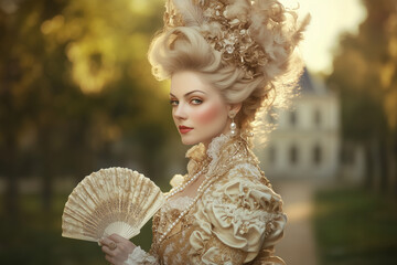 18世紀の王妃のコスプレ