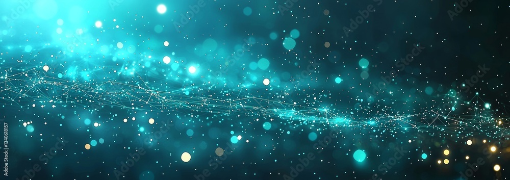 Poster abstract digital connection dots. technology background. network connection framework. 3d rendering.