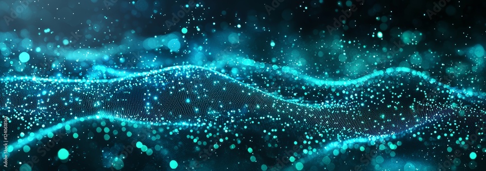 Poster abstract digital connection dots. technology background. network connection structure. 3d rendering.