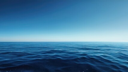 Fototapeta premium A calm and serene ocean view under a clear blue sky
