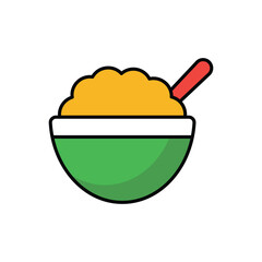 Food Bowl icon vector stock illustration