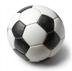 Soccer ball isolated on white background, football ball sports equipment on white with PNG file