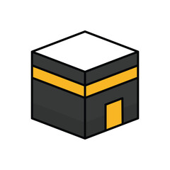 Holy Kaaba icon vector stock illustration