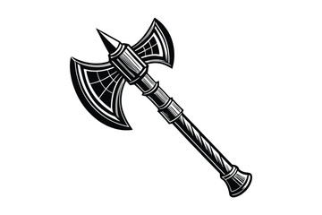 Tomahawk Silhouette vector illustration on white background