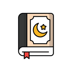 Holy Quran icon vector stock illustration