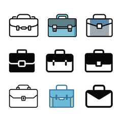 Business Briefcase icon set. Suitcase