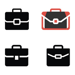 Briefcase icon set. Suitcase