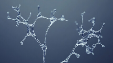 Fototapeta premium Abstract neural network structure with futuristic design