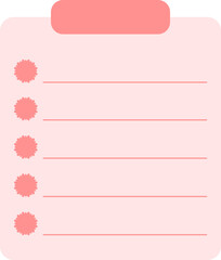 Cute Floral Notes Flower-Themed Notepad Illustration