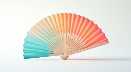 Product design a folding fan made of plastic material