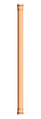 Vertical plastic gutter pipe. On isolated transparent background.