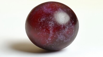Obraz premium Close-Up of a Fresh and Juicy Red Grape on White Background