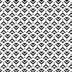 Black and white vector seamless pattern with small diamonds , star shapes ,rhombuses .Abstract black and white geometric texture .Simple minimal wide repeat background .