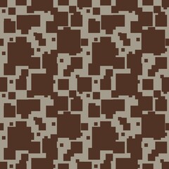 Abstract Brown Geometric Seamless Pattern Small Design on pastel gray Backgrounds