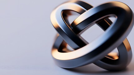3d metallic logo, clean white background