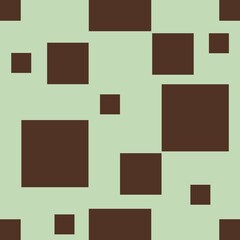 Brown Shapes Create an Abstract Seamless Pattern Big Design on a pastel green Background