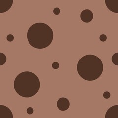 Brown Polka Dots Seamless Patterns Big Design on a Mocha Mousse Background