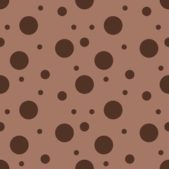 Obraz premium Brown Polka Dots Seamless Patterns Small Design on a Mocha Mousse Background