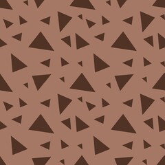 Fototapeta premium Seamless Triangular Patterns in Brown Small Design on Mocha Mousse Backgrounds