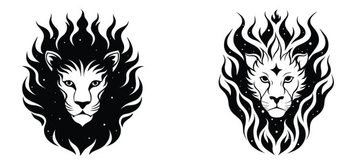 Obraz premium Tiger head mascot logo vector illustration