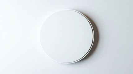 Isolated white round tablet on a clean white background, showcasing a minimalist design