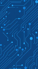 Blue circuit pattern on digital technology background