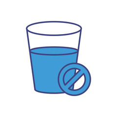 No Drink icon vector stock illustration