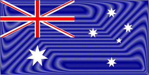 Australia Day January 26. Scribble style Australia flag vector background. Poster, card, banner.
