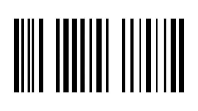 Barcode on a white background. Telephone conversation. 4k video for your project.