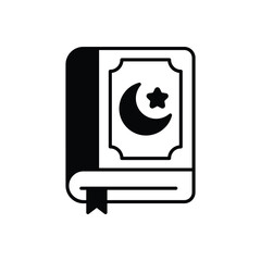 Holy Quran icon vector stock illustration