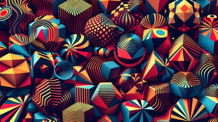 Naklejka premium Geometric Patterns - Repeating shapes and lines for modern and abstract designs.