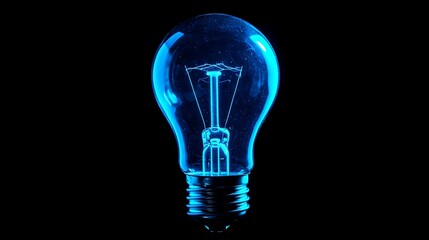 Technology light bulb glowing in the dark, symbolizing innovation and digital ideas in a modern tech world