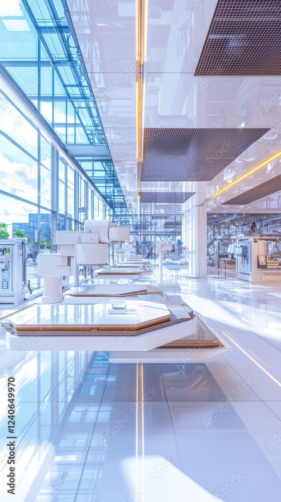 Poster enhancing production efficiency with robotics and automation in a high-tech manufacturing facility a