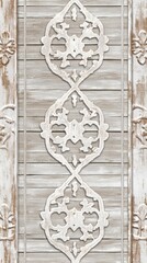 Stunning Whitewashed Wood Paneling with Intricate Designs - Perfect for Rustic Farmhouse Style