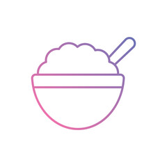 Food Bowl icon vector stock illustration