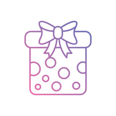 Gift Box icon vector stock illustration