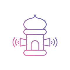 Azan icon vector stock illustration