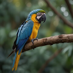 Obraz premium Yellow and blue macaw.