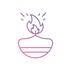 Oil Lamp icon vector stock illustration