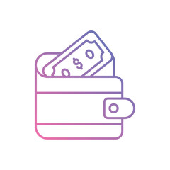 Wallet icon vector stock illustration